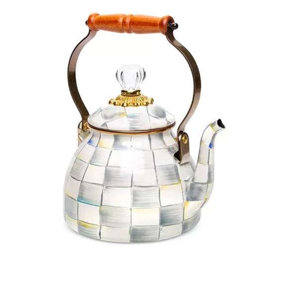 MacKenzie-Childs Tea Kettle (2 Qt, Gray) - Picture 4 of 5